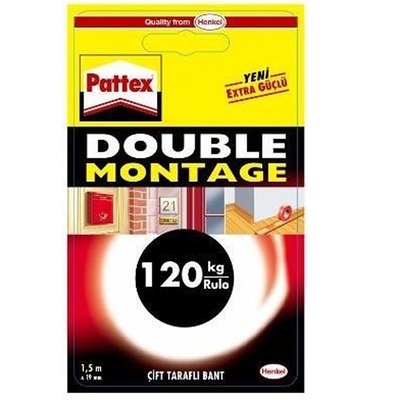 Pattex 1483609 Double Montaj Bandı 120 kg 19mmX1,5m